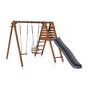 Voir la diapositive 2 : Soulet Portique balançoire avec toboggan- Bois - H2,24m PRUNE