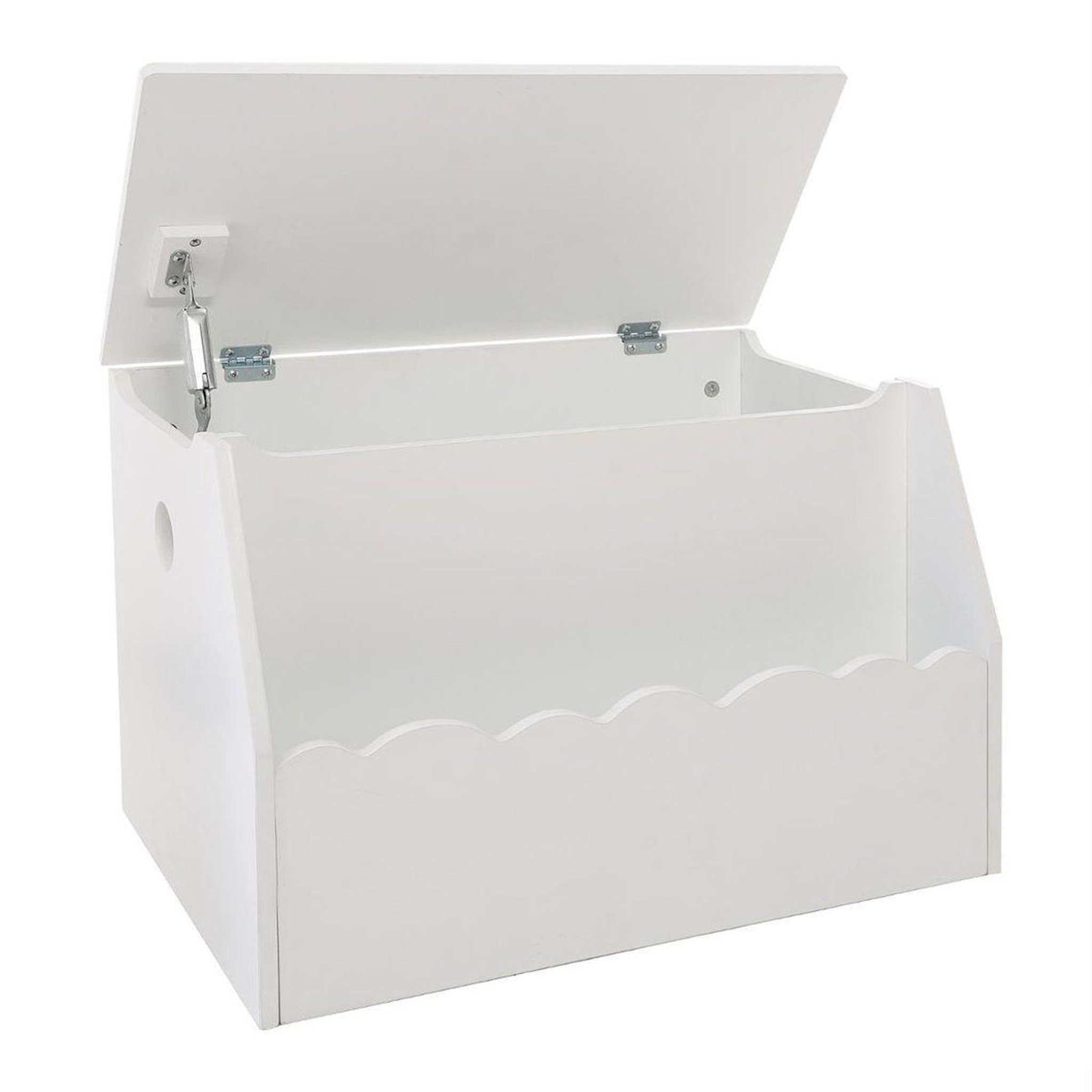 Voir la diapositive 2 : Atmosphera Kids Coffre à jouets en bois  biblio  57cm blanc