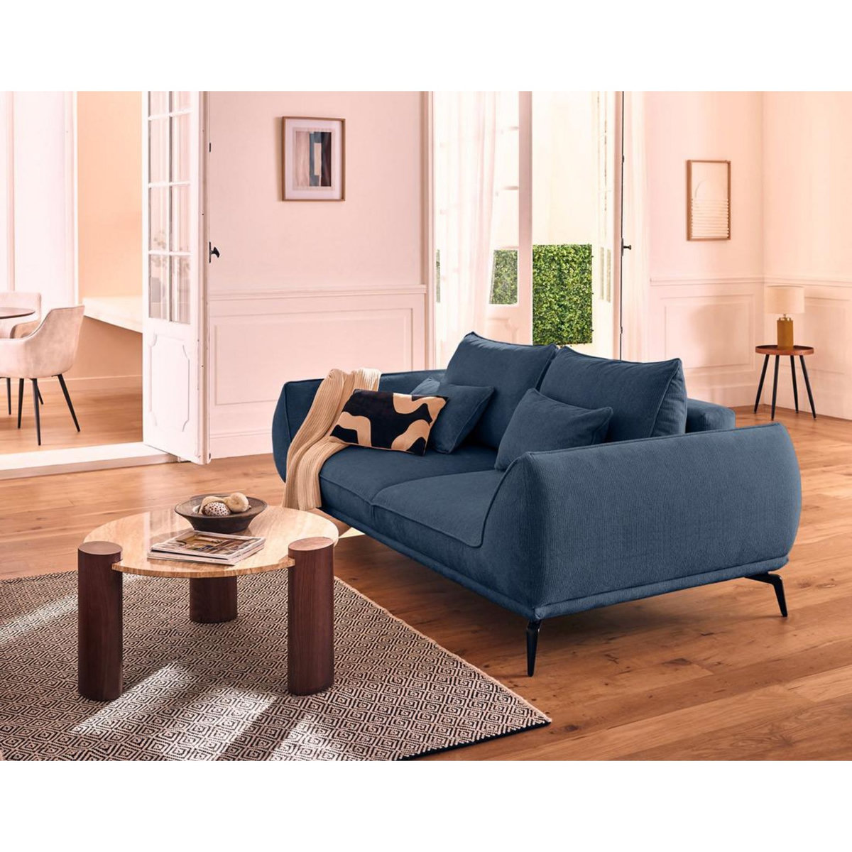 LISA DESIGN Arica - canapé droit 2 places en tissu texturé