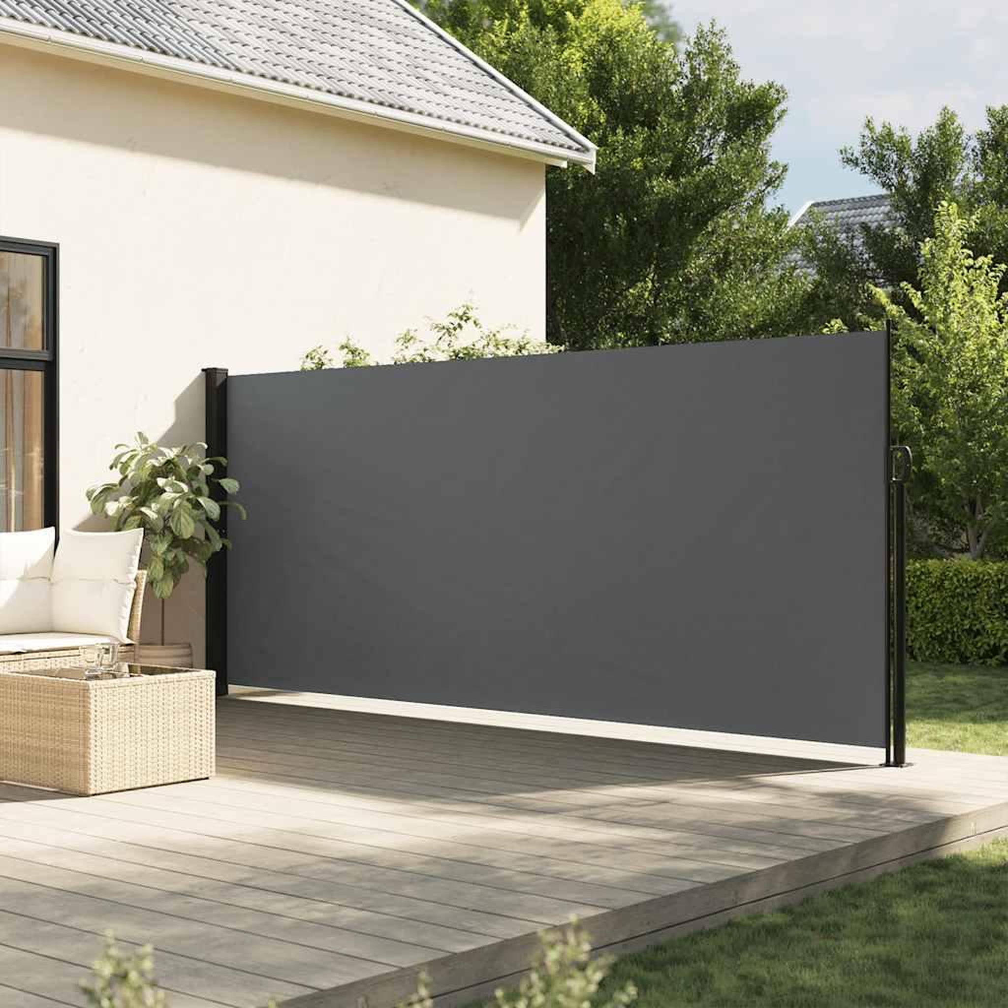 VIDAXL Auvent lateral retractable anthracite 160x600 cm