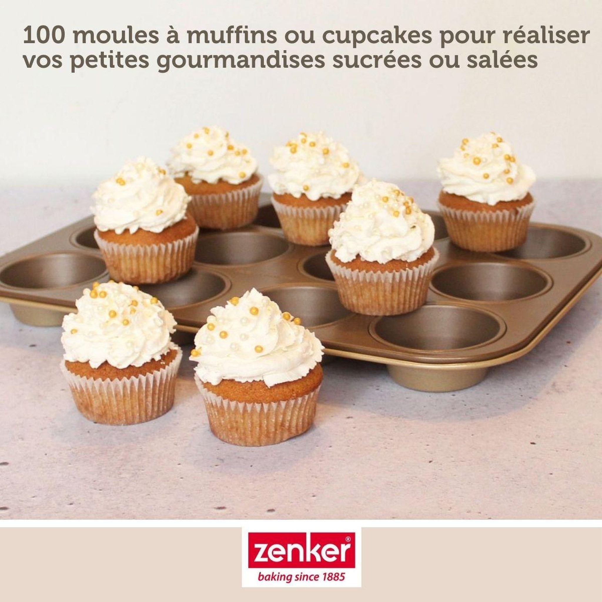 Voir la diapositive 4 : ZENKER Lot de 100 moules à muffin en papier 7 cm zenker smart pastry