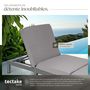 Voir la diapositive 4 : tectake Bain de soleil en rotin robuste gris