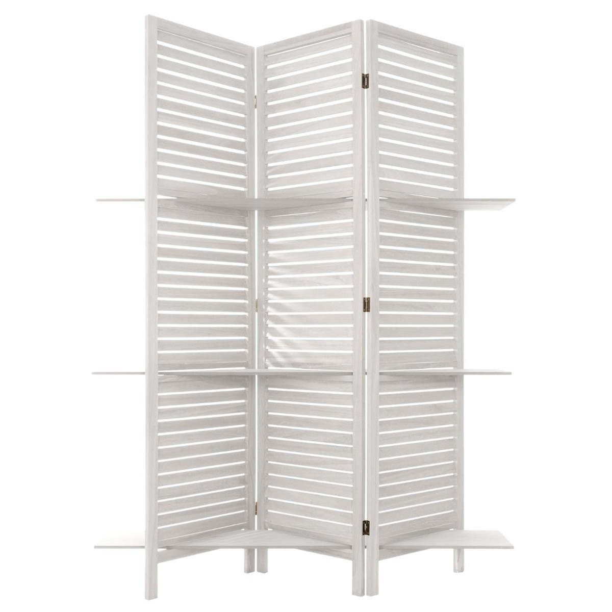 ATMOSPHERA Paravent Étagère 3 Niveaux  Dol  120x170cm Blanc