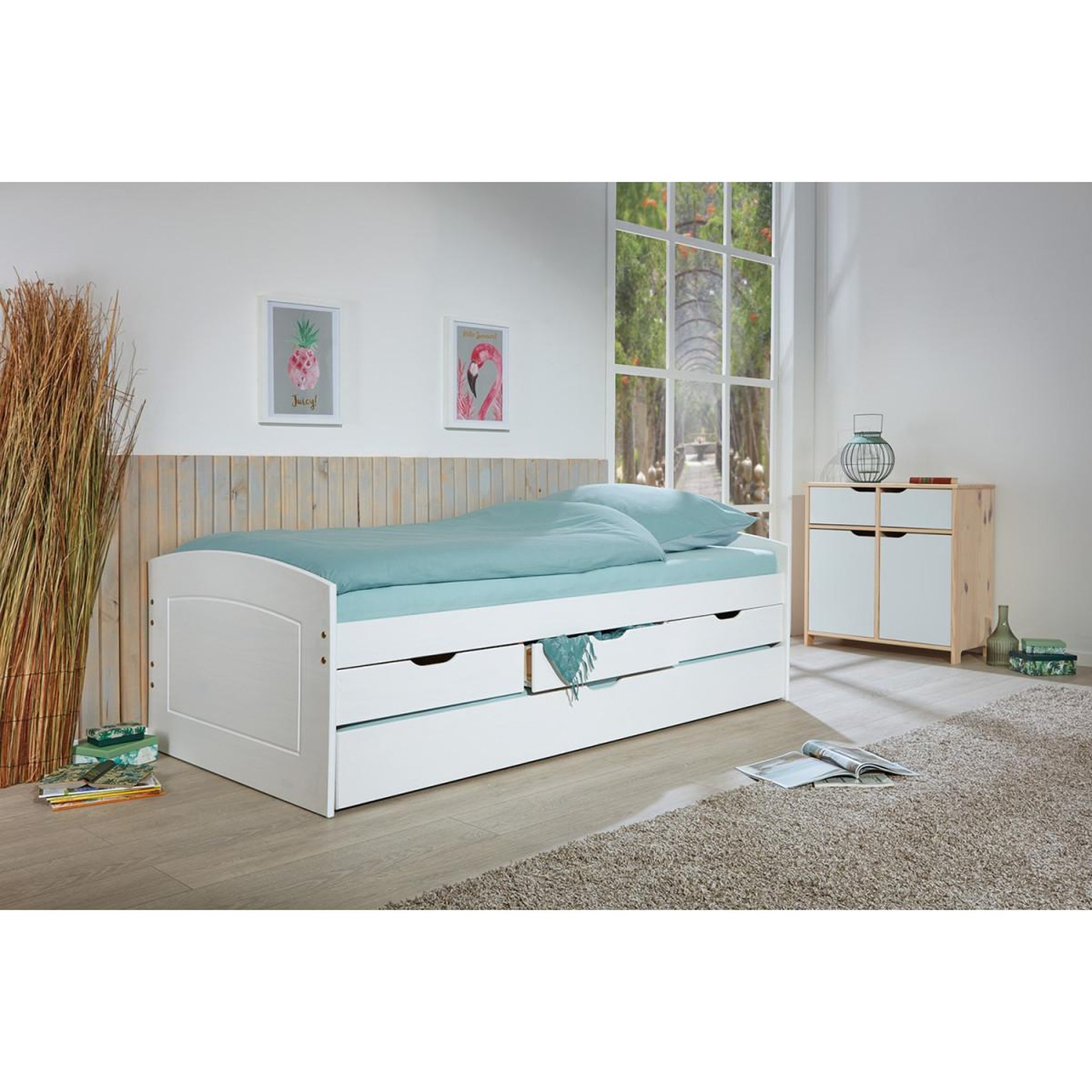 Voir la diapositive 6 : INTERLINK Lit gigogne RIEKA 90x200