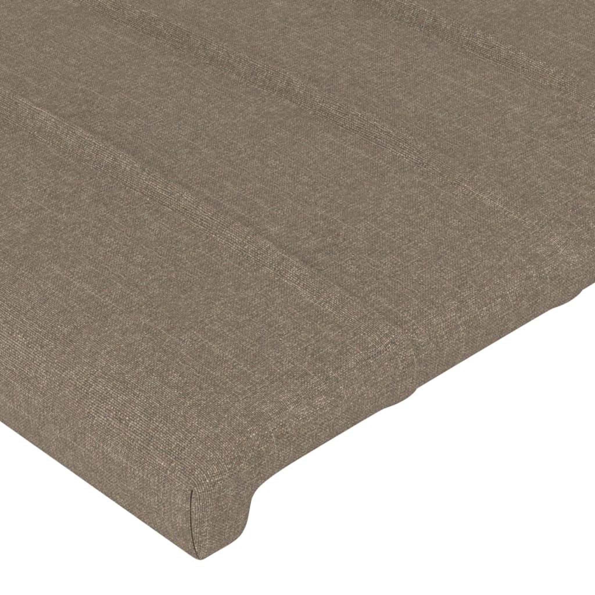 Voir la diapositive 5 : VIDAXL Tete de lit a LED Taupe 144x5x78/88 cm Tissu