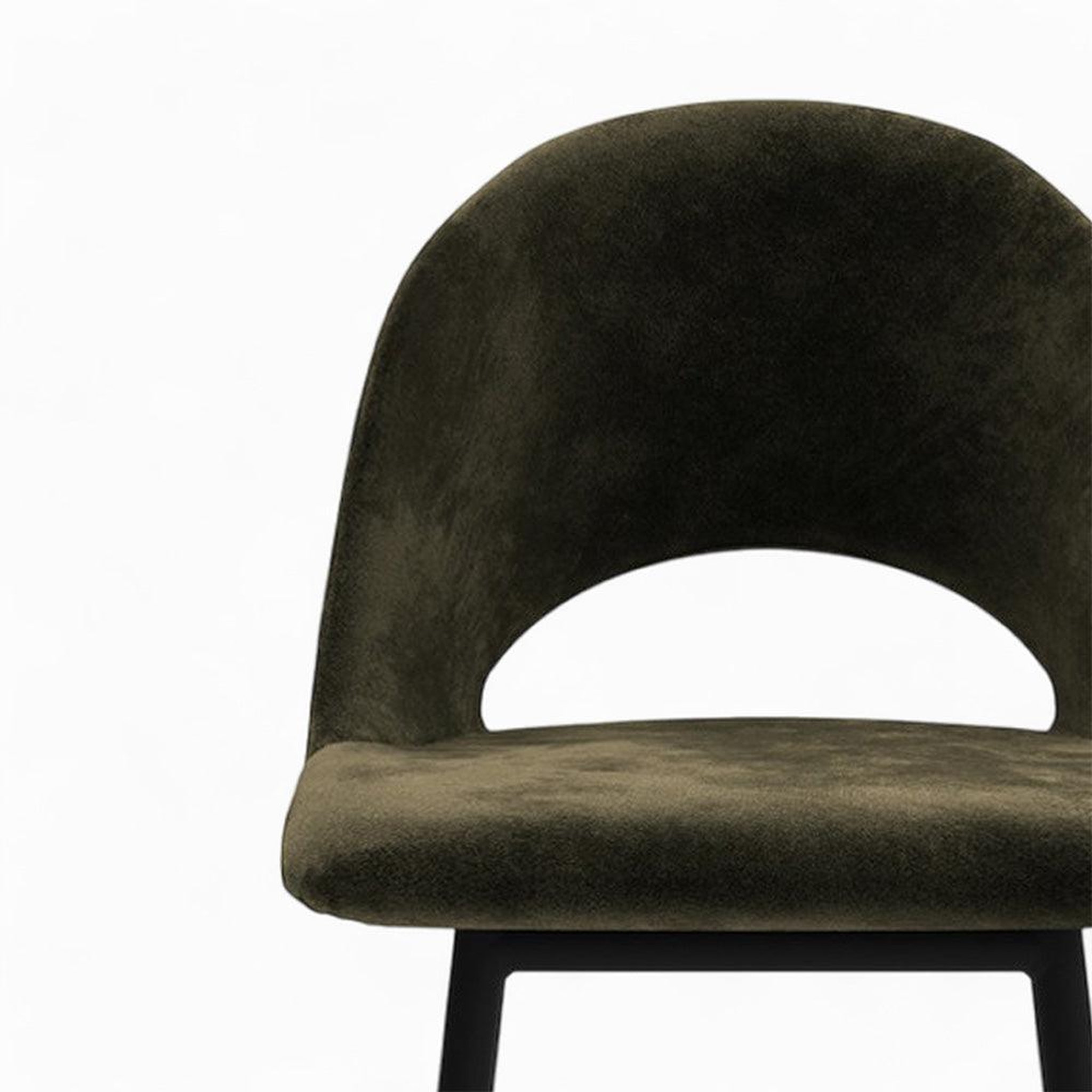 Voir la diapositive 2 : MAISON PAVANE Pack 4 chaises pour îlot central en velours vert et jaune 65 cm-pénélope