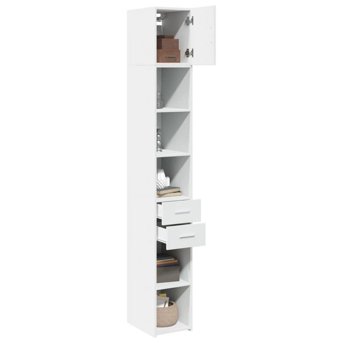VIDAXL Armoire de rangement mince blanc 30x42,5x225 cm
