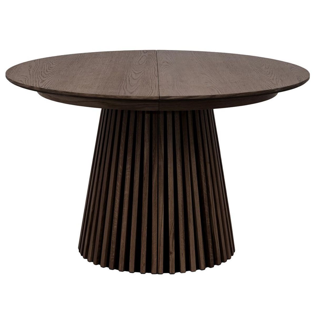 LISA DESIGN Freya - table à manger ronde extensible - effet bois foncé - 4 à 8 personnes