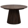 Voir la diapositive 3 : LISA DESIGN Freya - table à manger ronde extensible - effet bois foncé - 4 à 8 personnes