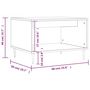 Voir la diapositive 6 : VIDAXL Table basse blanc 60x50x40 cm bois d'ingenierie