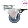 Voir la diapositive 1 : VIDAXL 16 pcs Roulettes pivotantes doubles 50 mm
