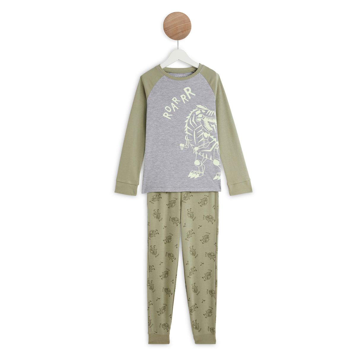 INEXTENSO Ensemble pyjama dinosaure coton bio garçon