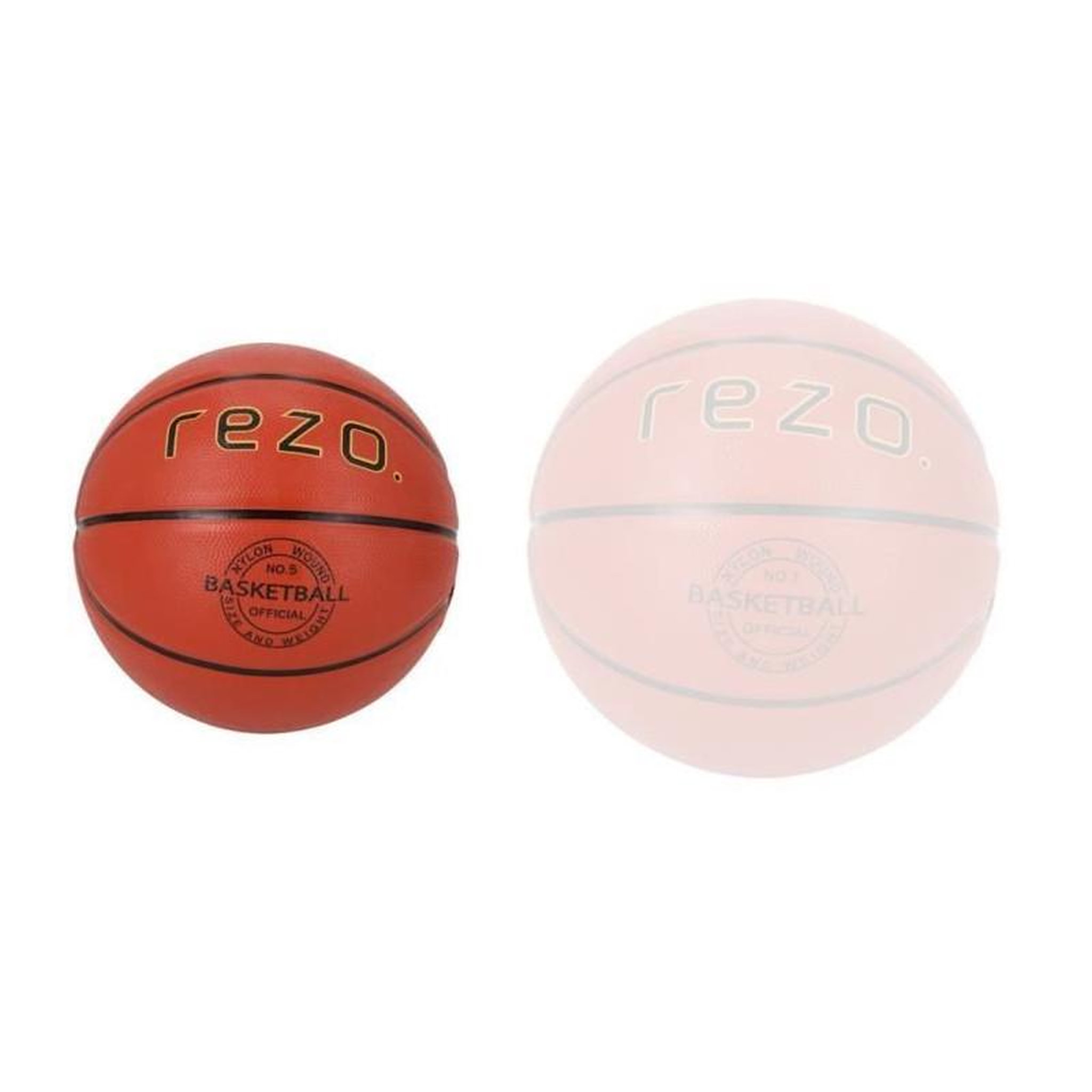 Voir la diapositive 4 : GENERIQUE Ballon de basket - REZO - Caoutchouc - Taille 5 - Marron - Polyvalent