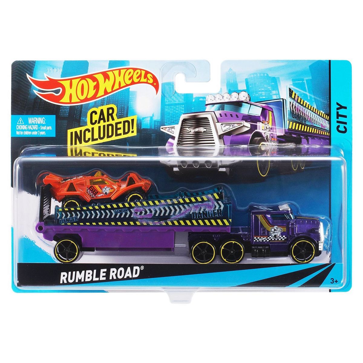 MATTEL Super transporteur et petite voiture Hot wheels