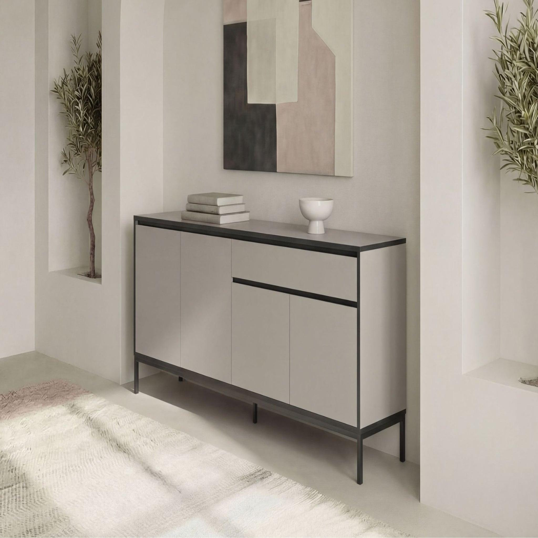 Voir la diapositive 3 : CASANOVA PARIS Vana - buffet 4 portes 180cm en mélamine