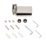 EMUCA SRL Charnière pour porte en verre avec garniture en acier inoxydable -  charnière horizontale avec embout de 34mm -  pour porte de 8-12mm -  acier inoxydable