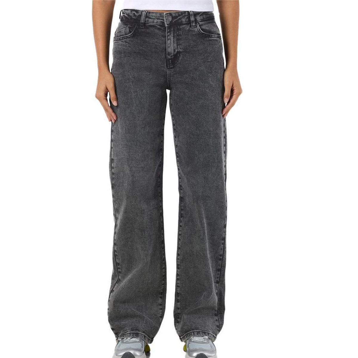 NOISY MAY Jean Droit Gris Femme Noisy May Landa
