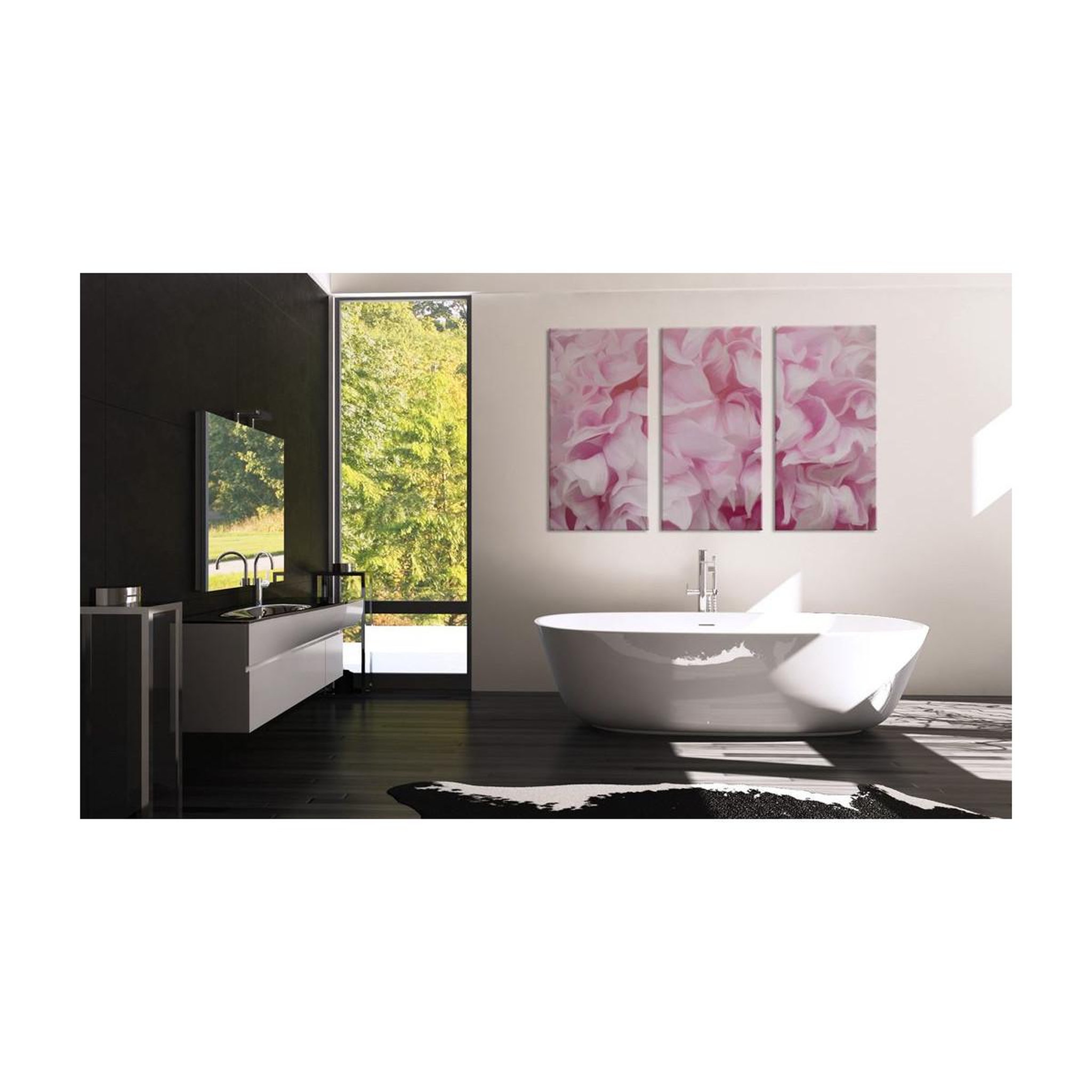Voir la diapositive 2 : Paris Prix Tableau imprimé  azalea en rose