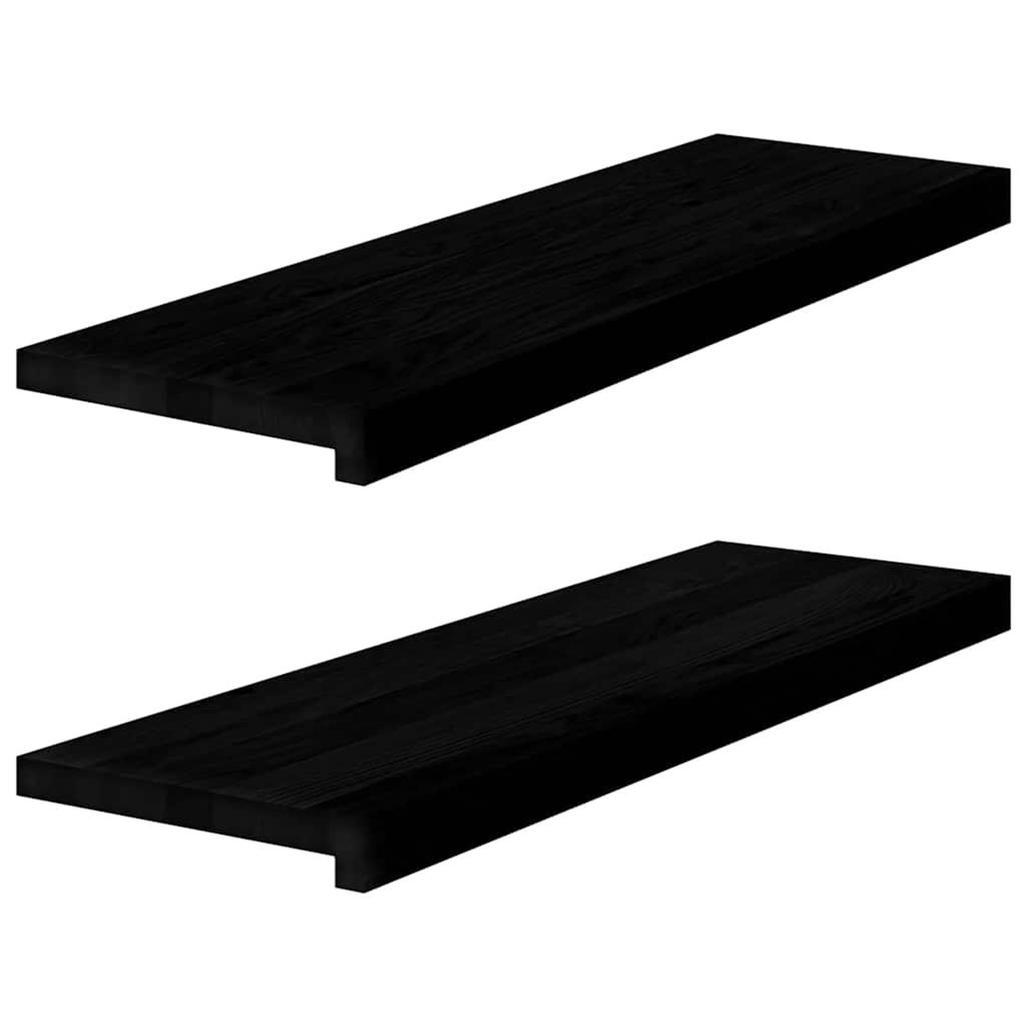 Voir la diapositive 2 : VIDAXL Marches d'escalier 2 pcs marron fonce 80x25x2 cm chene massif