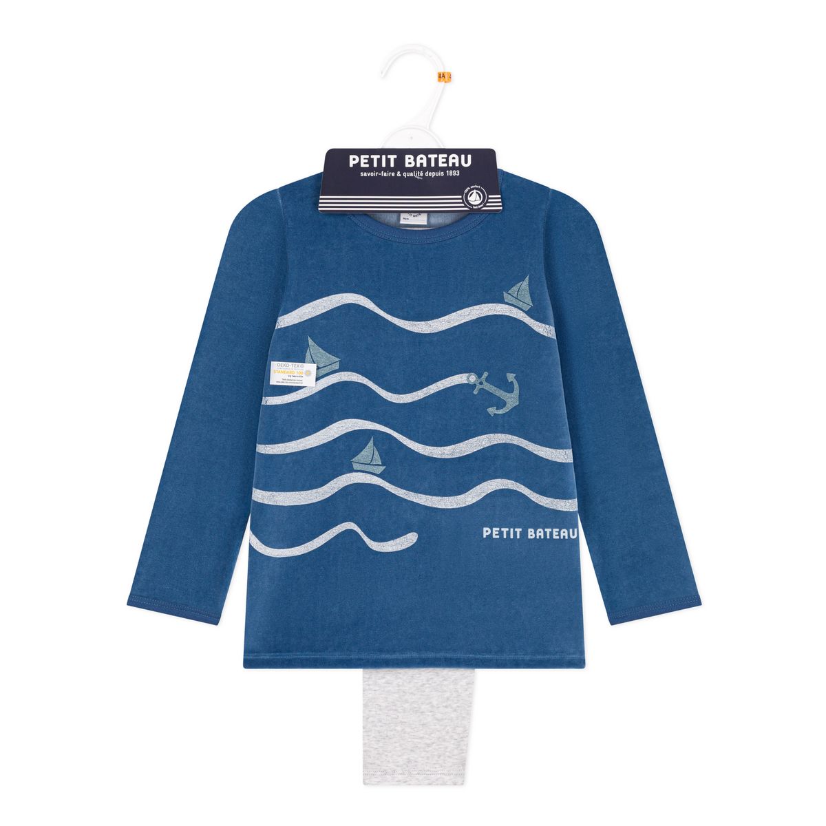 PETIT BATEAU Pyjama bleu garçon 