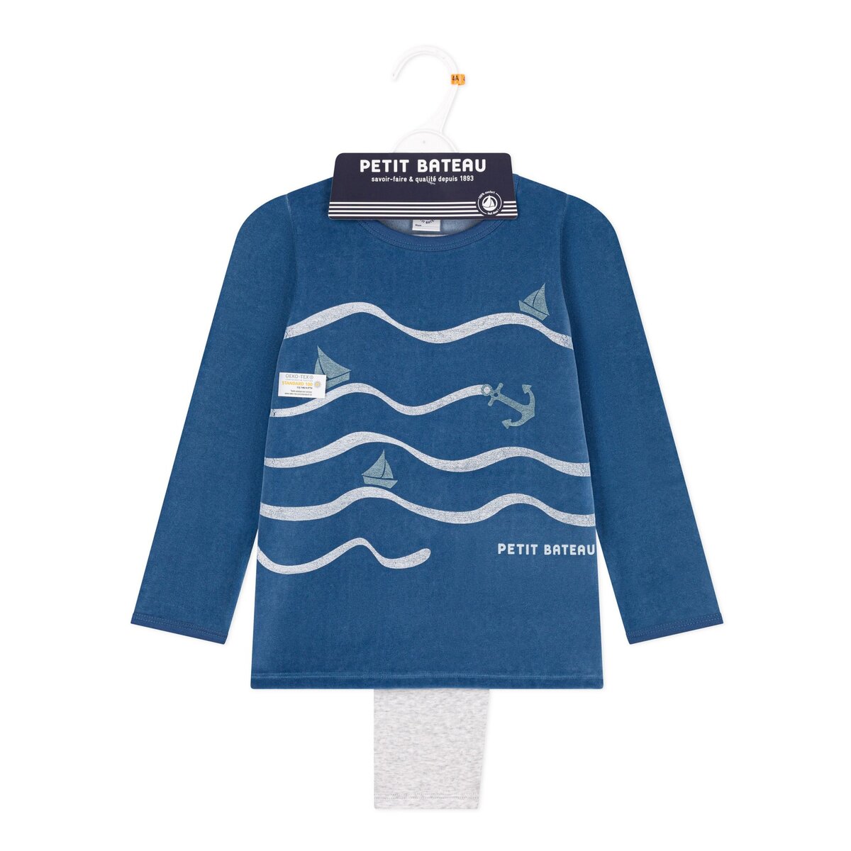 PETIT BATEAU Pyjama bleu garçon 