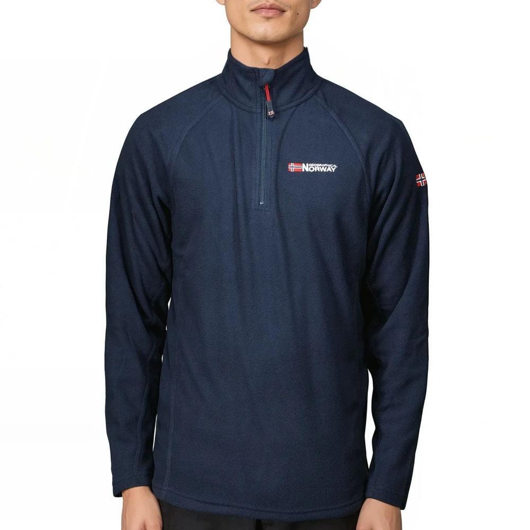 GEOGRAPHICAL NORWAY Veste Polaire 1/4 de Zip  Homme Geographical Norway Men 233. Coloris disponibles : Bleu