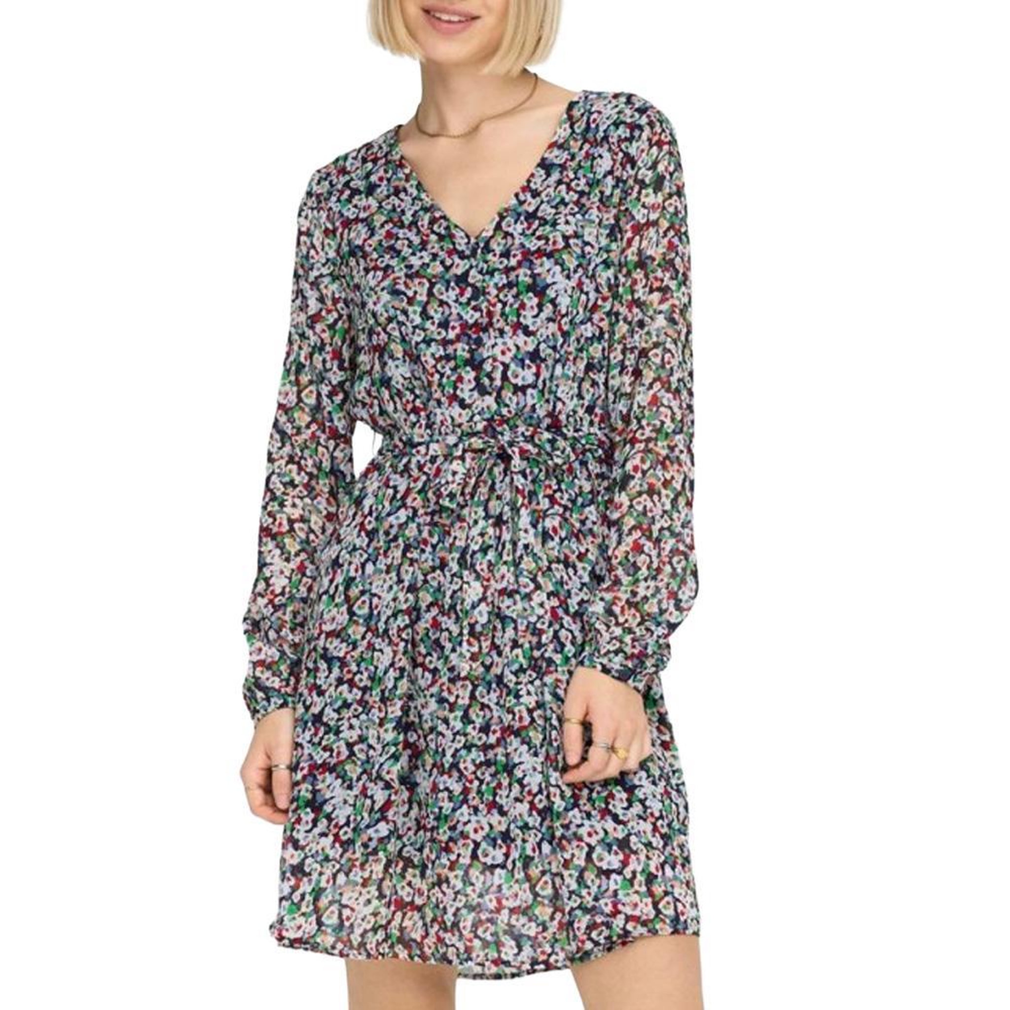 Only Robe à Fleurs Femme Only Danielle. Coloris disponibles : Bleu