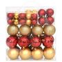 Voir la diapositive 3 : VIDAXL Ensemble de boules de Noël 70 pcs Dore et rouge