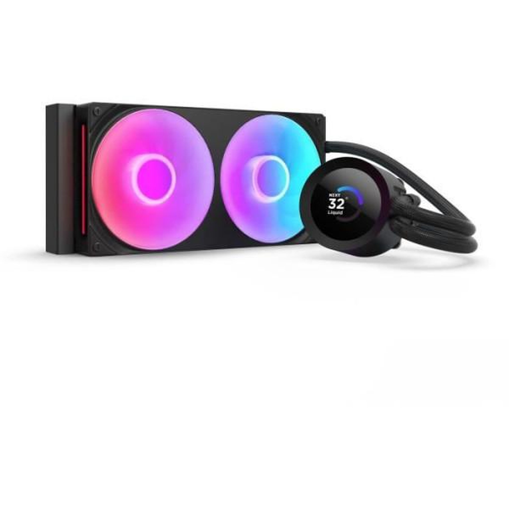 NZXT Watercooling - NZXT - RL-KR240-B2 - Kraken Plus 240 RGB - Écran carré 1.54 personnalisable et ventilateurs RGB - Noir