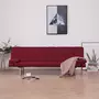 VIDAXL Canape-lit avec deux oreillers Rouge bordeaux Polyester