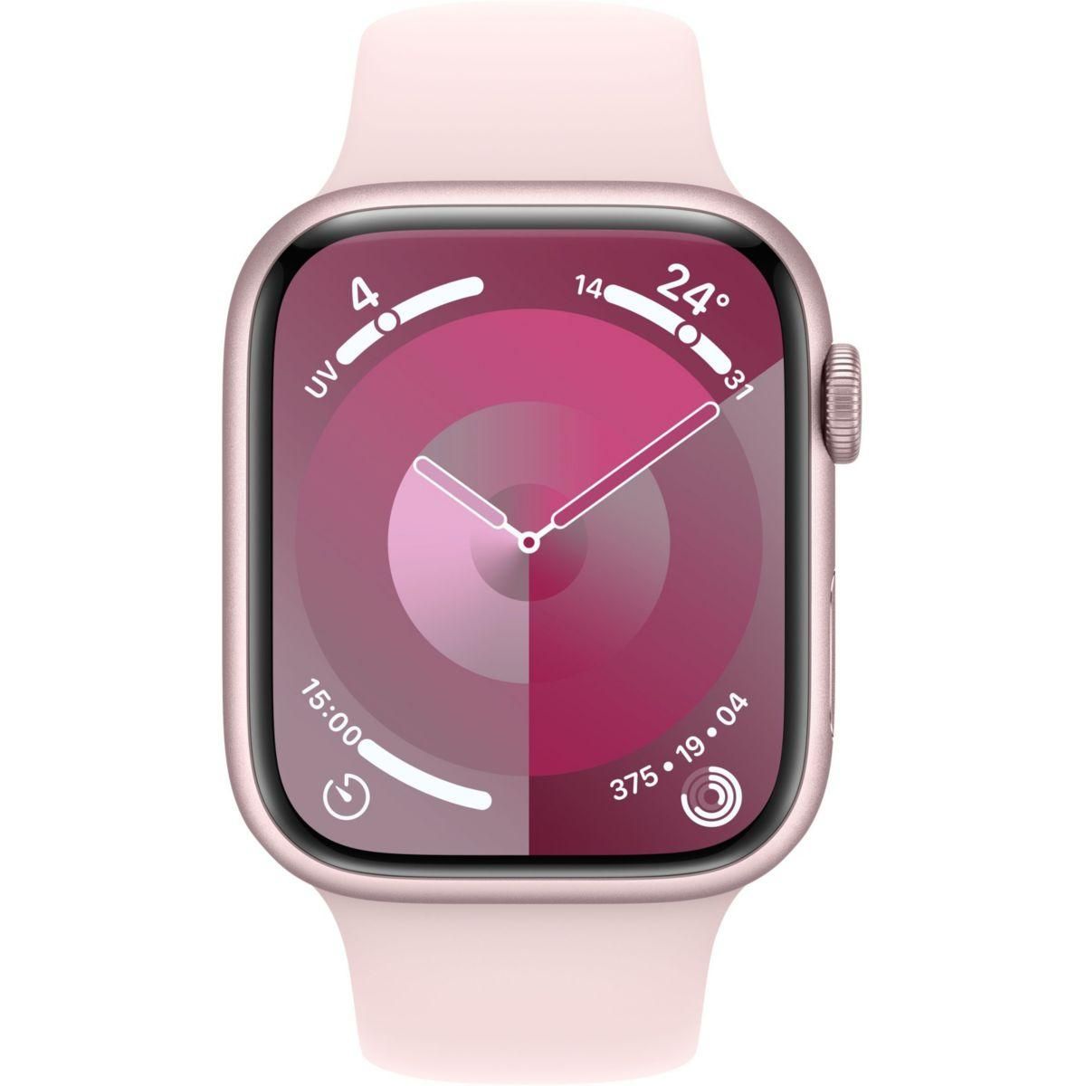 APPLE Montre connectée Serie 9 Cellular 45mm Aluminium / Rose S/M