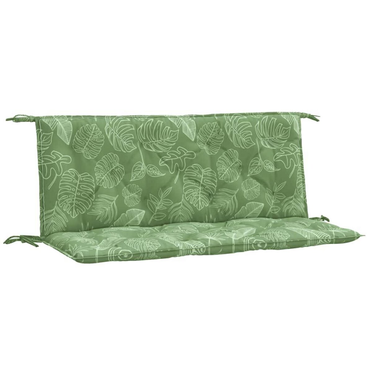 VIDAXL Coussins de banc de jardin lot de 2 motif de feuilles tissu