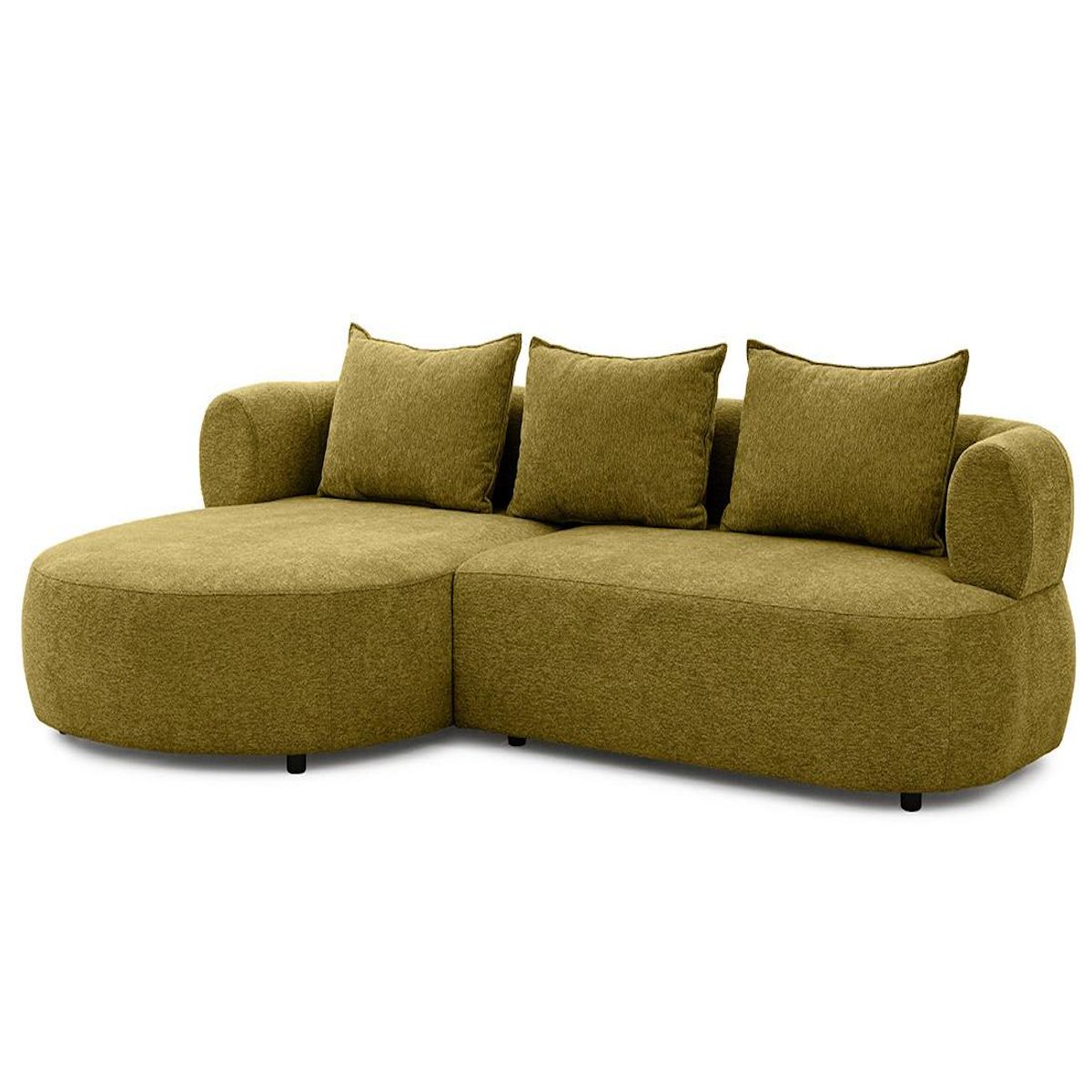 LISA DESIGN Angela - canapé d'angle gauche 4 places en velours texturé