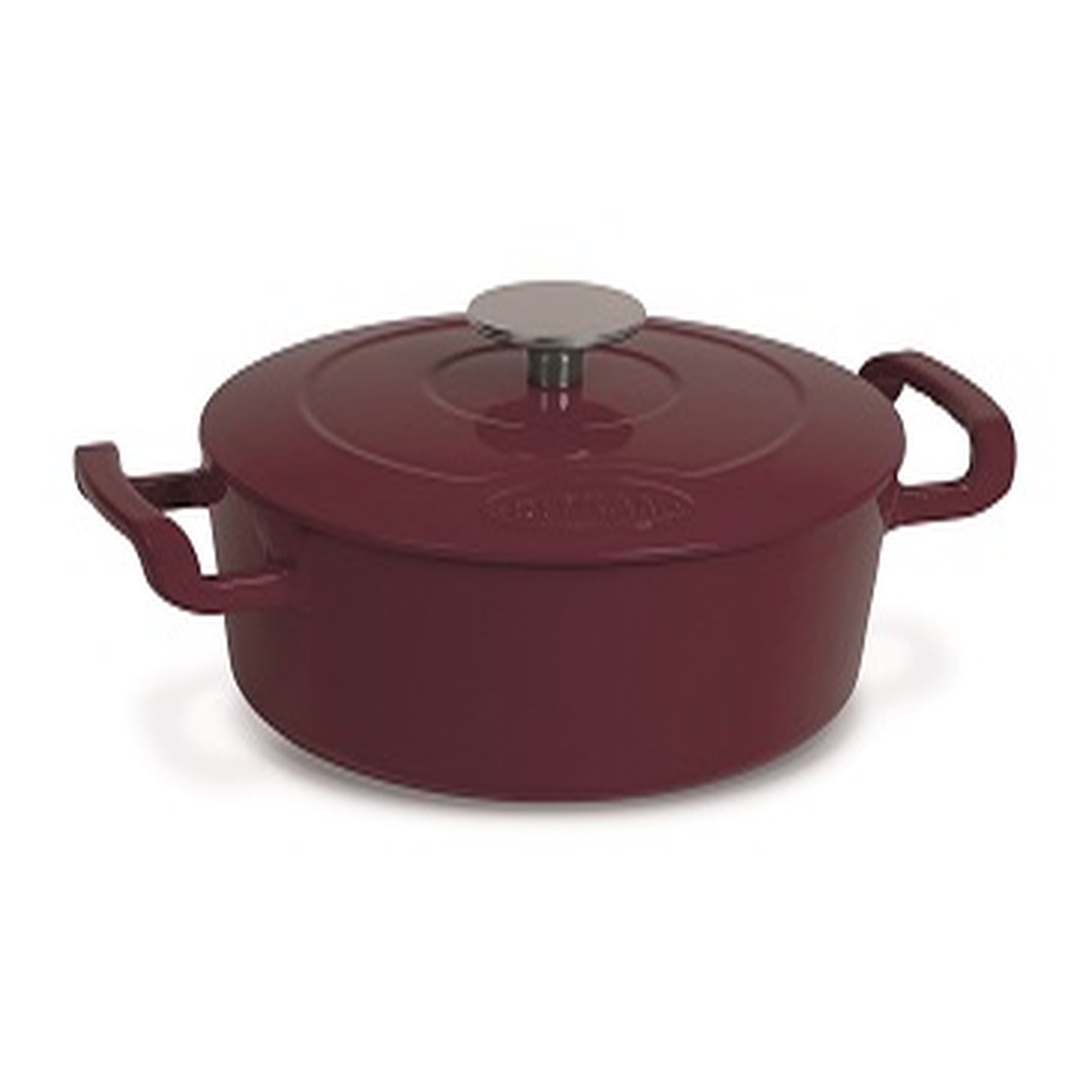 SITRAM  Cocote fonte acier ovale 4 litres bordeau intérieur blanc émaillée 