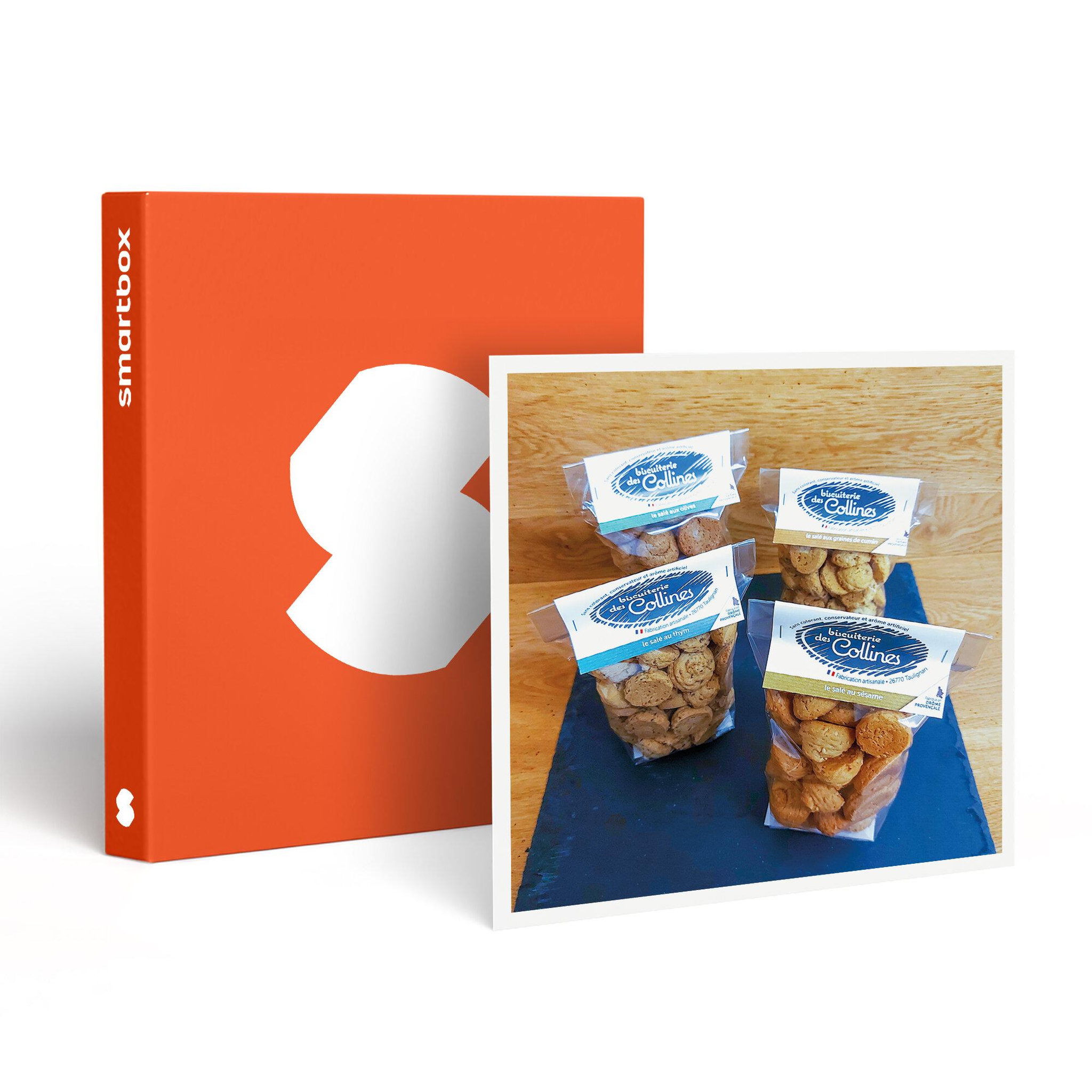 Smartbox Coffret biscuits salés 4 saveurs à déguster chez soi - coffret cadeau gastronomie