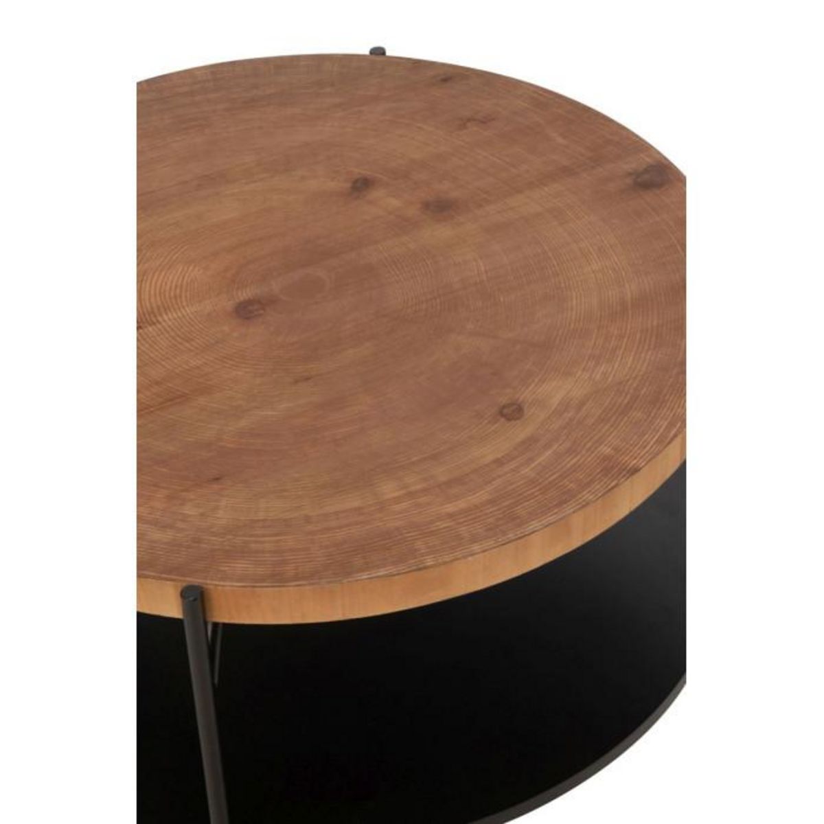 Paris Prix Table Basse Avec Étagère  Mia  80cm Naturel & Noir