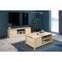 Voir la diapositive 7 : Meuble TV 2 portes 2 niches L150 cm MARGOT