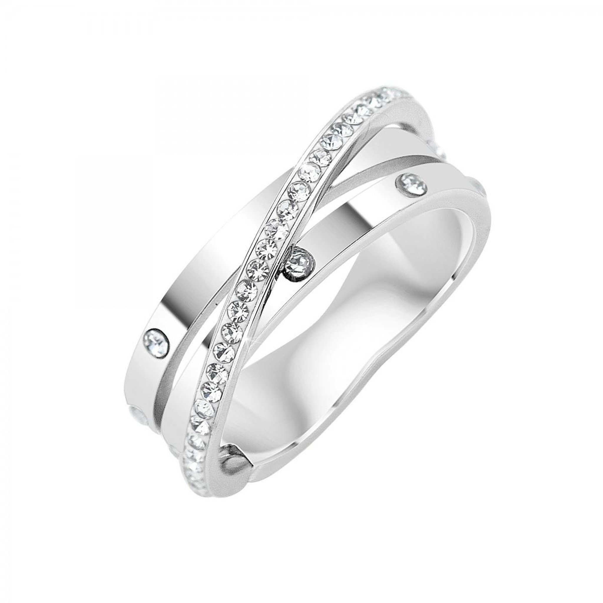 SC CRYSTAL Bague taille 54 SC Crystal ornée de cristaux scintillants. Coloris disponibles : Gris