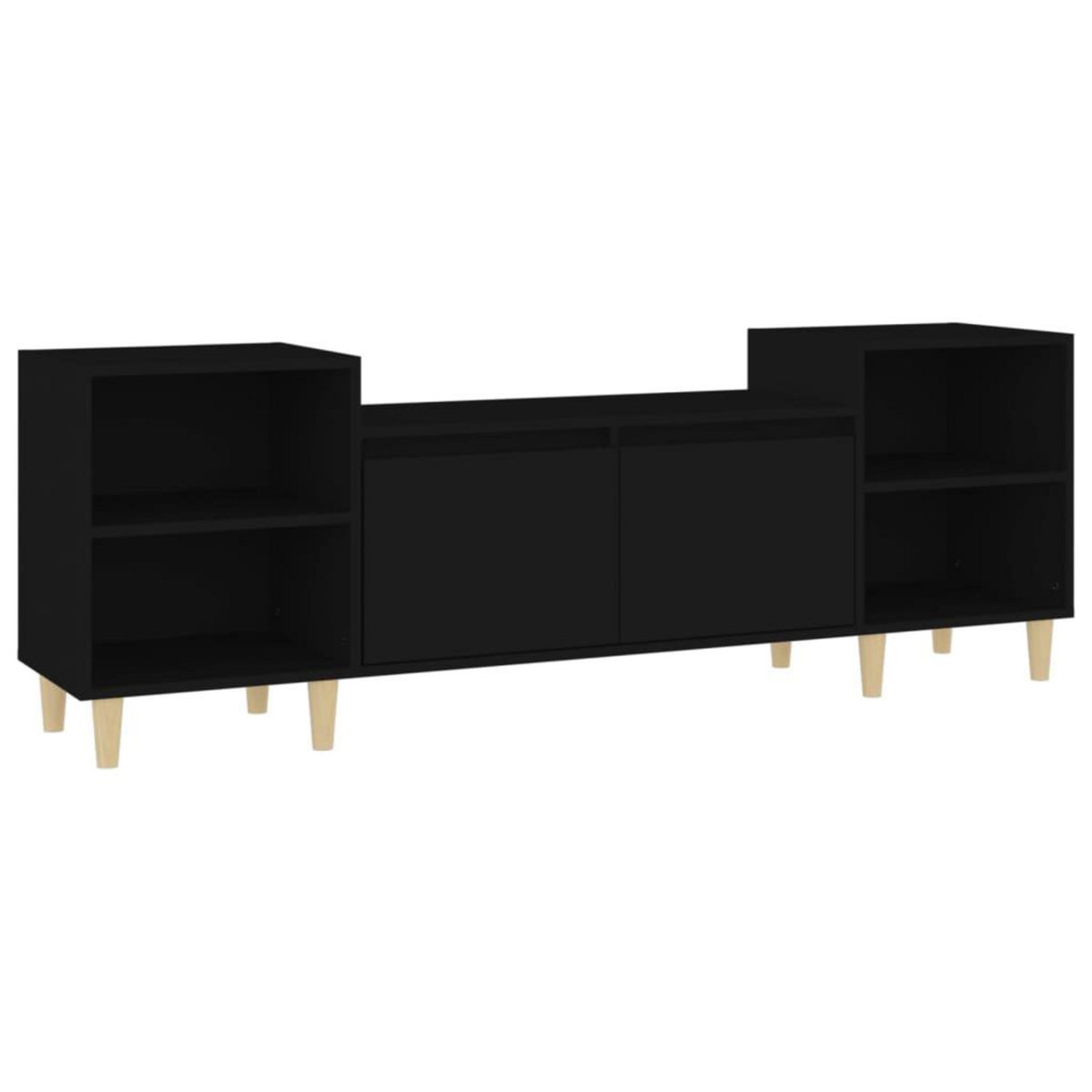 VIDAXL Meuble TV Noir 160x35x55 cm Bois d'ingenierie