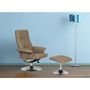 Voir la diapositive 2 : Habitat et Jardin Fauteuil relax + repose-pieds  Louis  - 1 place - Beige
