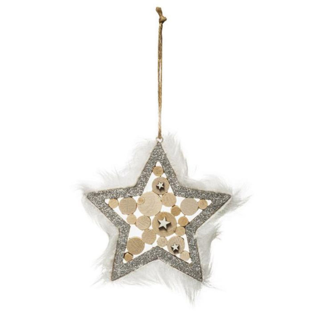 FEERIC LIGHT & CHRISTMAS Sujet de Noël Étoile  Hors Piste  12cm Argent