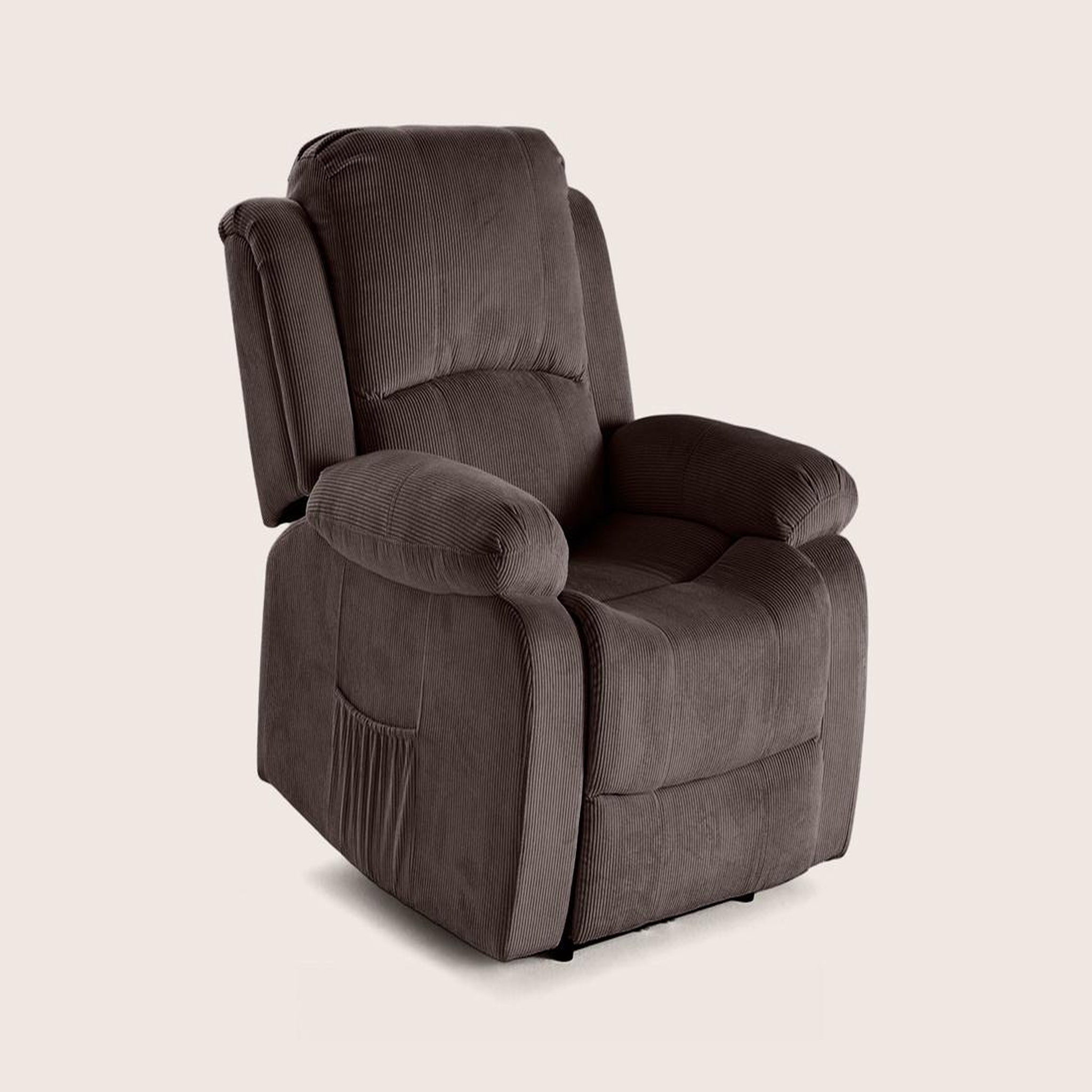 Voir la diapositive 4 : BEST MOBILIER Armand - fauteuil relax électrique en velours côtelé