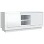 Voir la diapositive 2 : VIDAXL Meuble TV blanc brillant 102x35x45 cm bois d'ingenierie