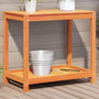 Voir la diapositive 1 : VIDAXL Table de rempotage avec etagere cire marron bois massif de pin