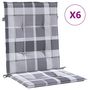 Voir la diapositive 2 : VIDAXL Coussins de chaise de jardin a dossier bas lot de 6
