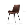 Voir la diapositive 4 : Rendez vous déco Lot de 2 chaises en cuir synthétique marron - Austin