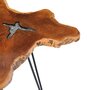 Voir la diapositive 4 : VIDAXL Table basse 70x45 cm Bois de teck massif et polyresine