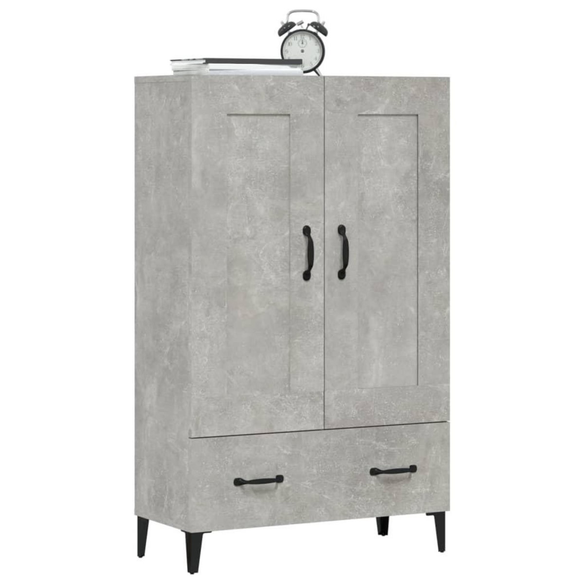 VIDAXL Buffet haut Gris beton 70x31x115 cm Bois d'ingenierie