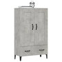 Voir la diapositive 5 : VIDAXL Buffet haut Gris beton 70x31x115 cm Bois d'ingenierie