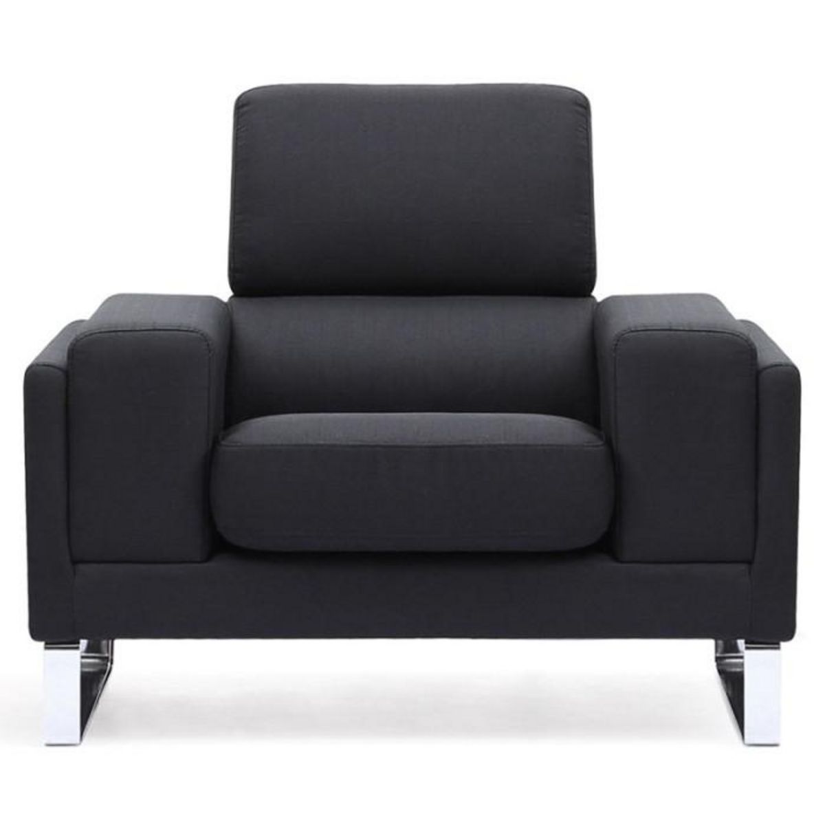 Paris Prix Fauteuil en Tissu  Ezekiel  104cm Noir